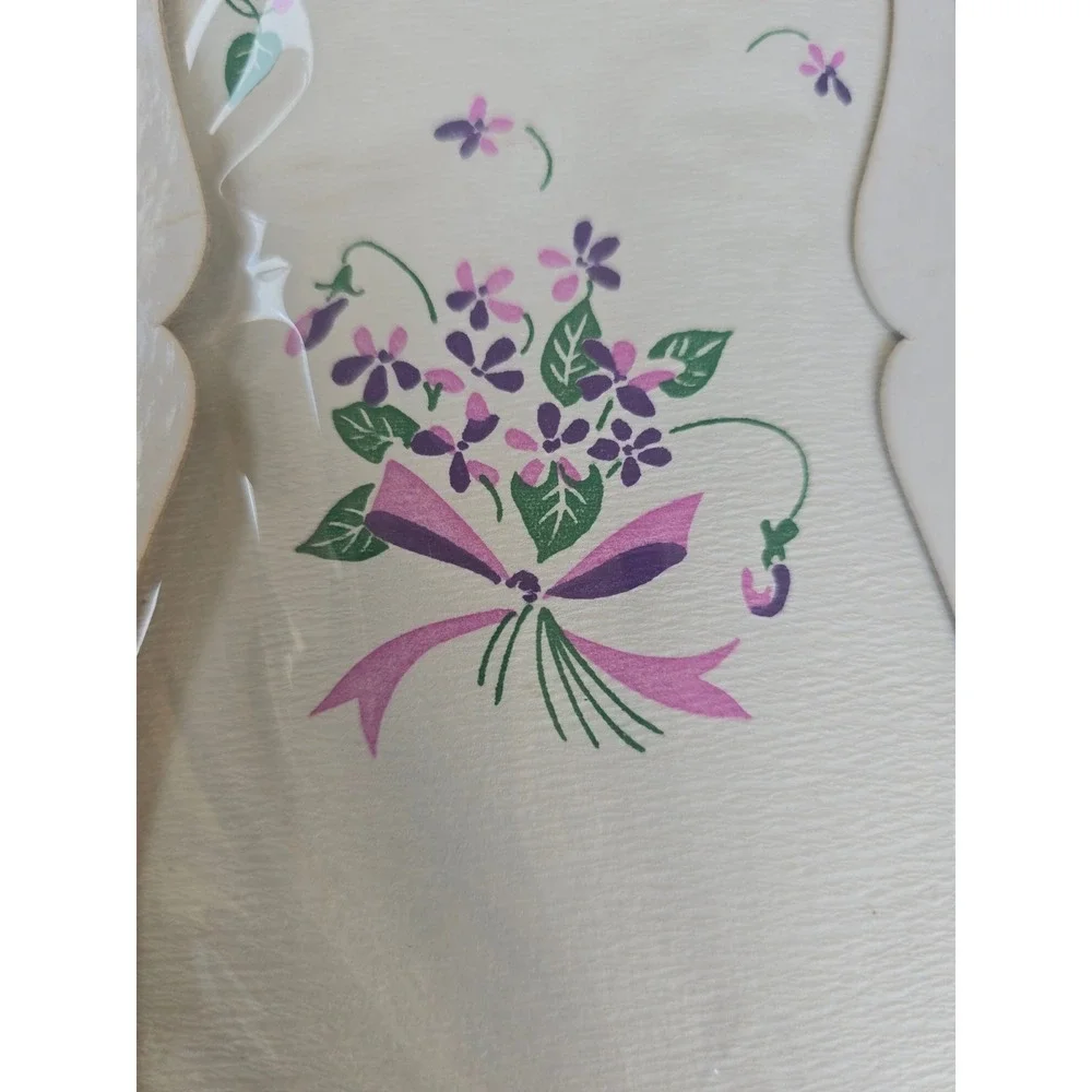 Vintage Pakay Guest Towels 24 Count Violet Bouquet Floral Purple Pink New Box